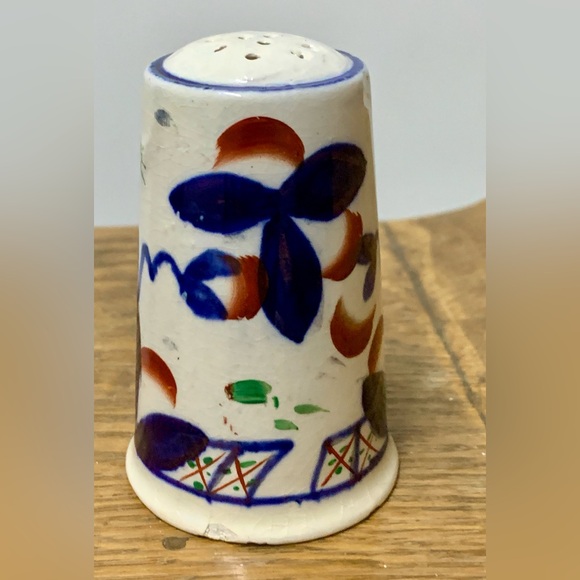 Early 19th Century Gaudy Welsh Old Buddha Oyster Pattern Salt Shaker - Picture 8 of 13